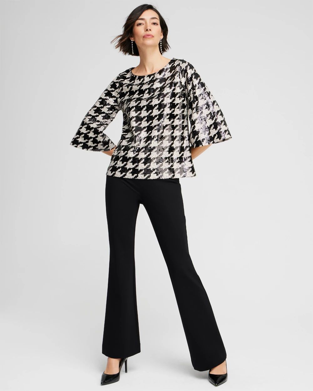Sequin Houndstooth Tee | Chico's